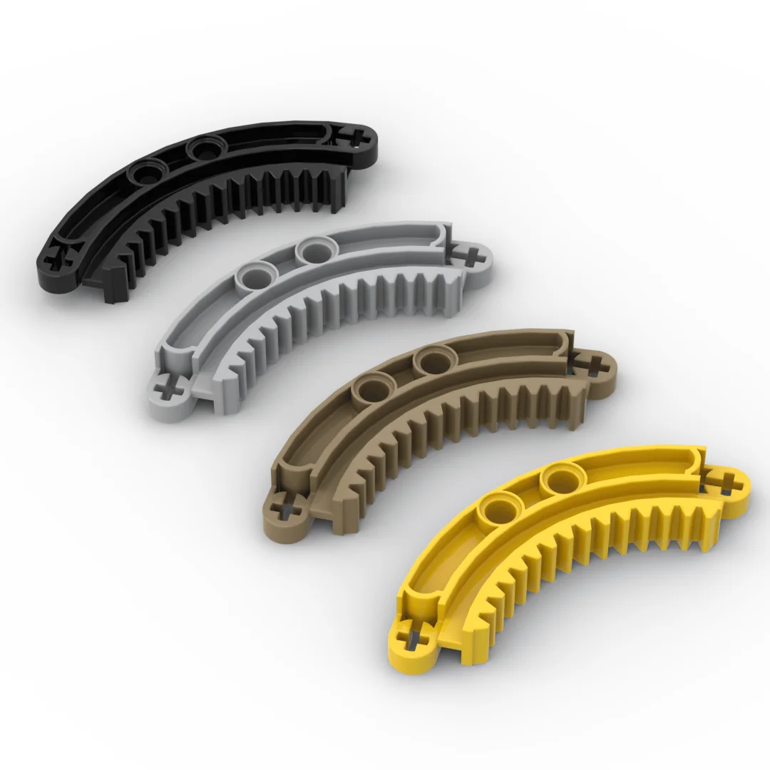 Small particle building block MOC 78442 6x6 ring gear strip 1/4 round, assembled toy technology spare parts