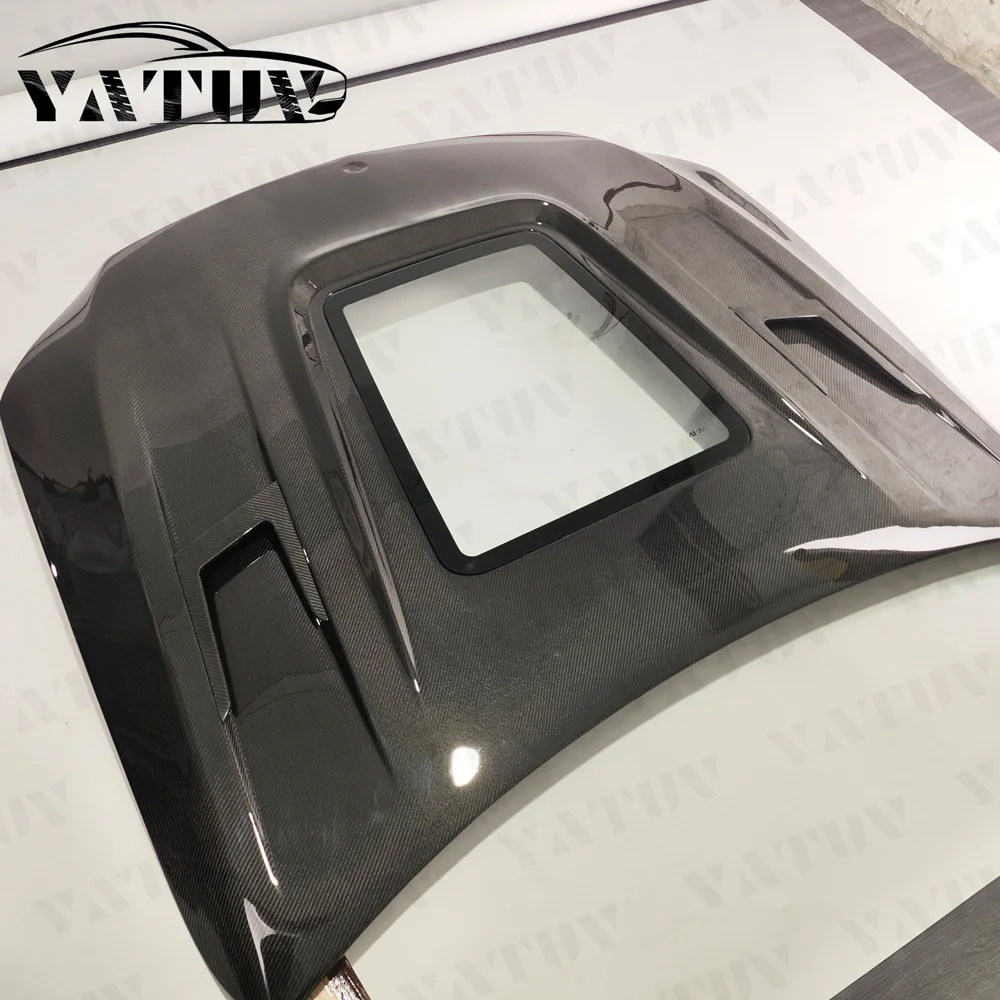 For Mercedes-Benz W205 C63 2015-2021 Transparent Hood Carbon Fiber Factory Direct