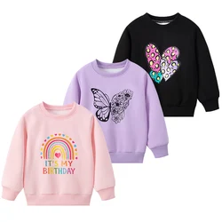 Children's spring and autumn fashion printed sweater girls comfortable leisure sports long sleeve T-shirt Joker fashion sweater