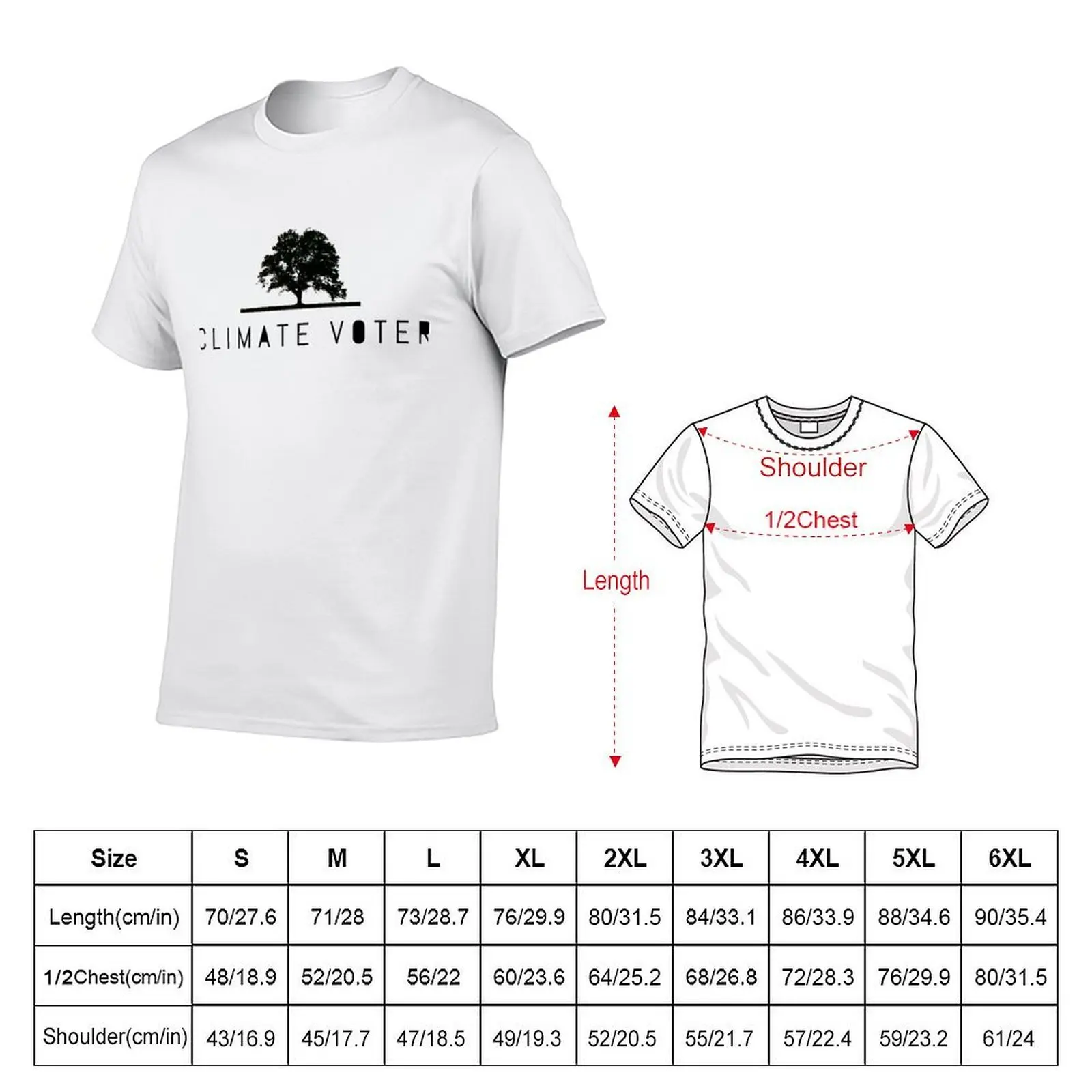 Climate Voter T-Shirt men t shirt cotton 100% man t shirt designer T-Shirt