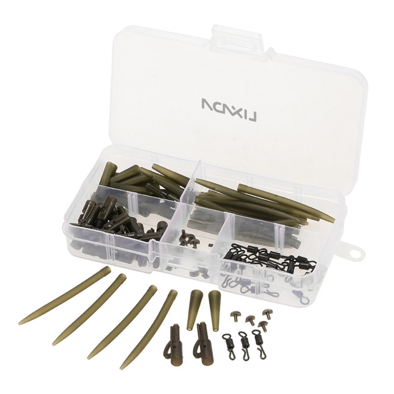 

Lixada 100 шт. клеммы для карпа рыболовные снасти безопасные свинцовые зажимы с штифтами резиновые трубки с защитой от спутывания Быстросменные