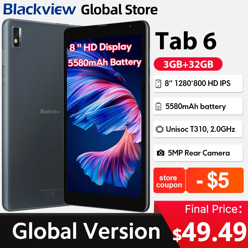 【World Premiere】Blackview Tab 11 Máy Tính Bảng Pad 10.36 "2K Màn Hình 8GB RAM 128GB ROM Octa Core Android 11 Widevine L1 Pin 6580MAh