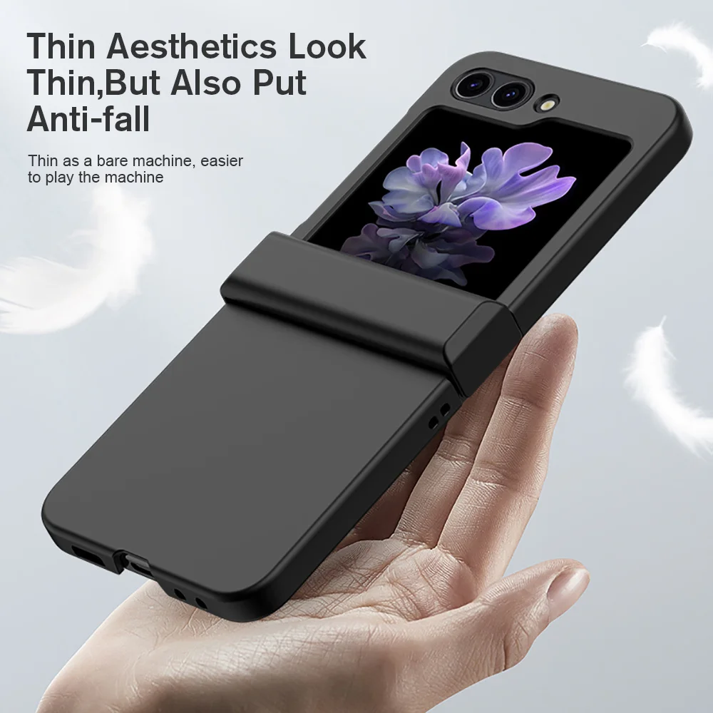 For Samsung Galaxy Z Flip 7 6 5 4 3 Flip5 5G 2025 Case with Hinge Protection Hard PlasticThin Protective Flip Cases Phone Cover