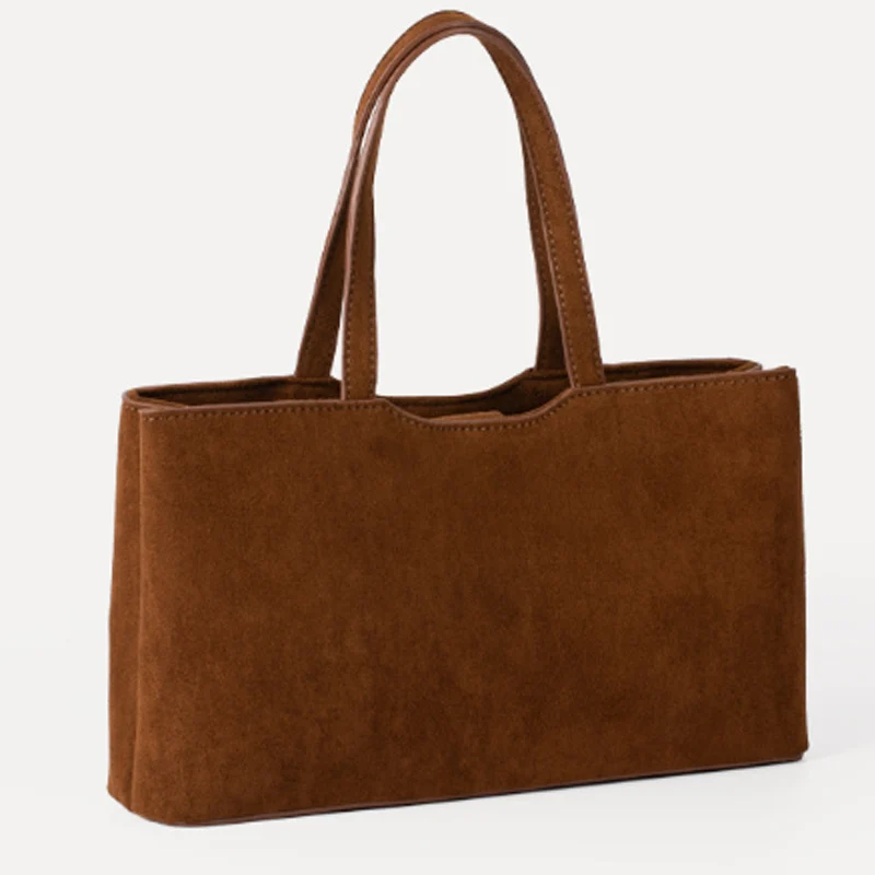 

Retro Women Handbag Fashion Commuter Women's Tote Bag New Suede Women's Bag Autumn and Winter Shoulder Bag