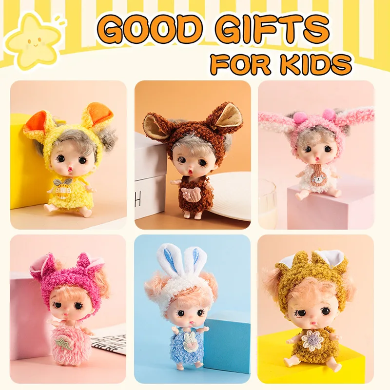 8cm Mini Rebirth Doll Sleeping Doll Handmade BJD Ornaments Simulation Baby Doll Girl Birthday Holiday Gift Newborn Blessing Gift