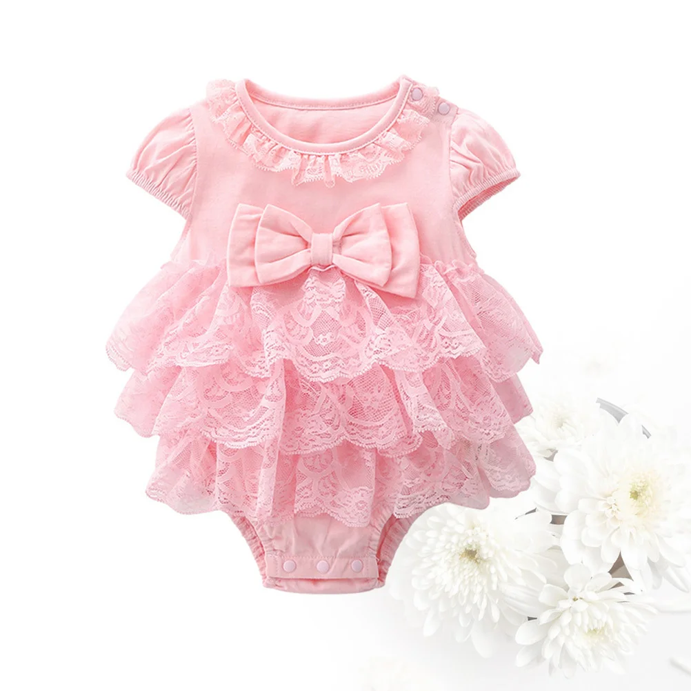 

60 Yard Summer Baby Girl Jumpsuit Cotton Lace Short Sleeve Infant Romper for Daily Party Wear Cool Comfortable Baby Clothes