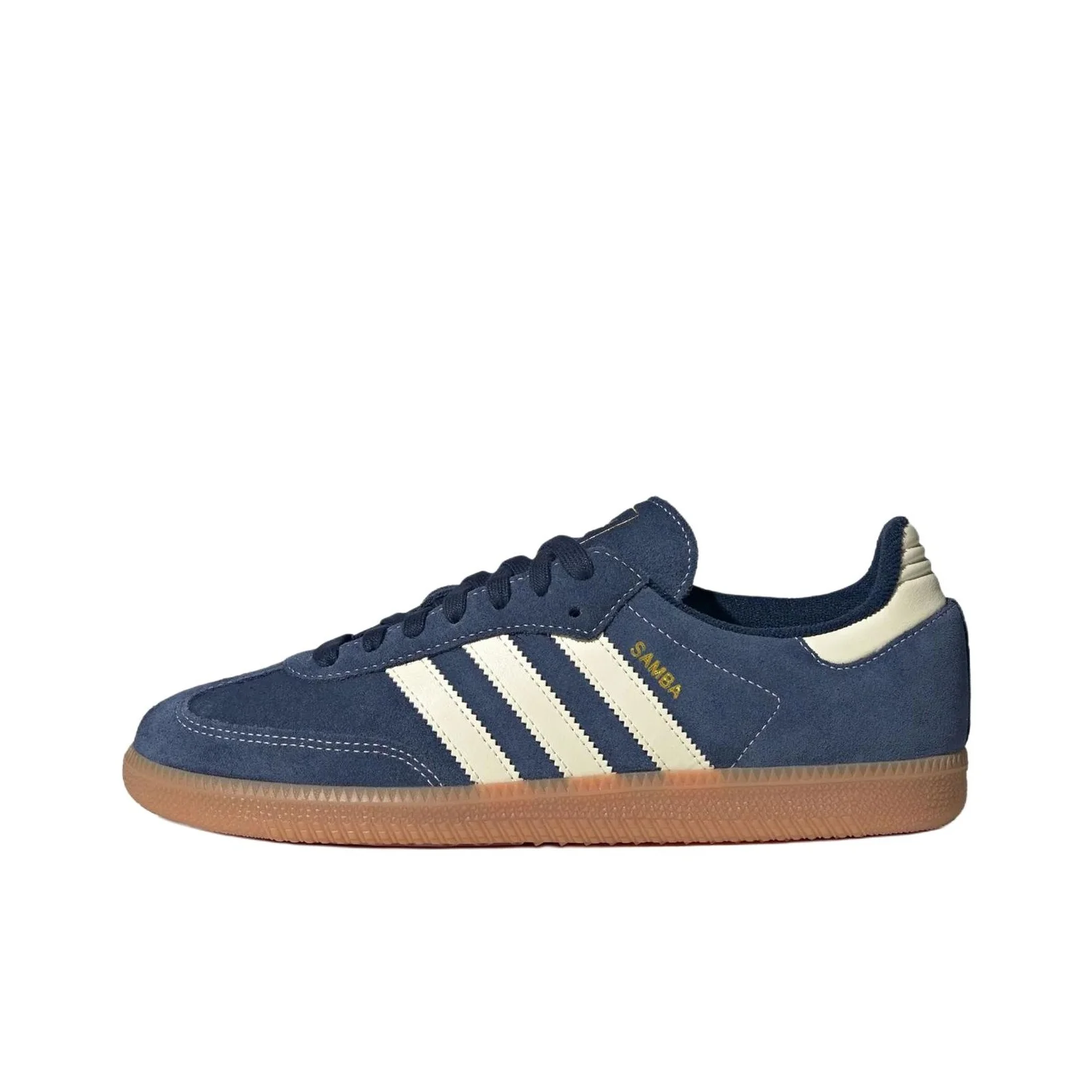 Adidas Official Genuine SAMBA OG KK2273 Low Top German Army Trainers Blue Beige White Suede Leather Gum Sole Retro Sneakers