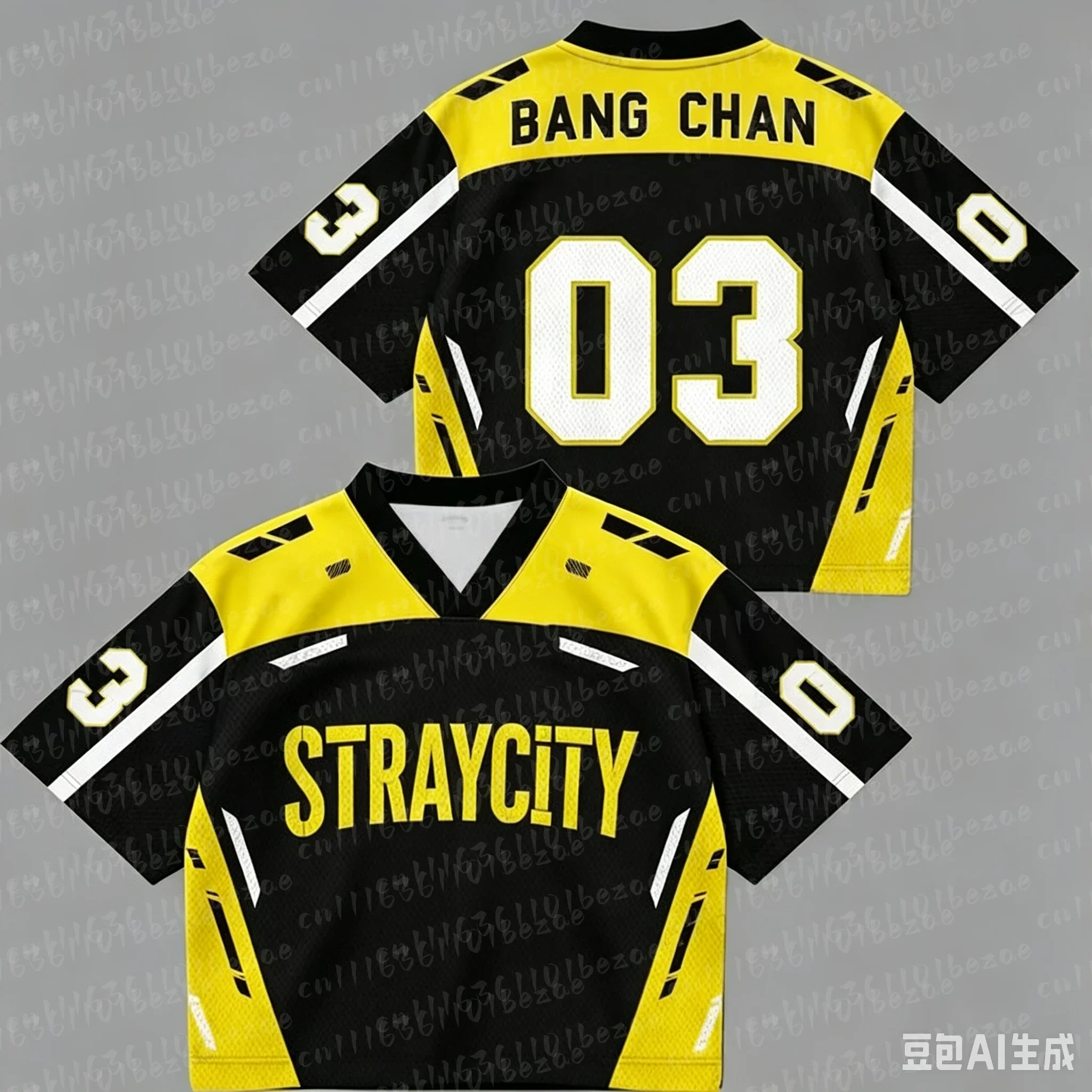 Straycity 2026 World Tour Jersey Fan-Geschenk V-Ausschnitt Modischer Street-Style Kurzarm Felix Lässiges Dünnes Unisex T-Shirt – Detail 12