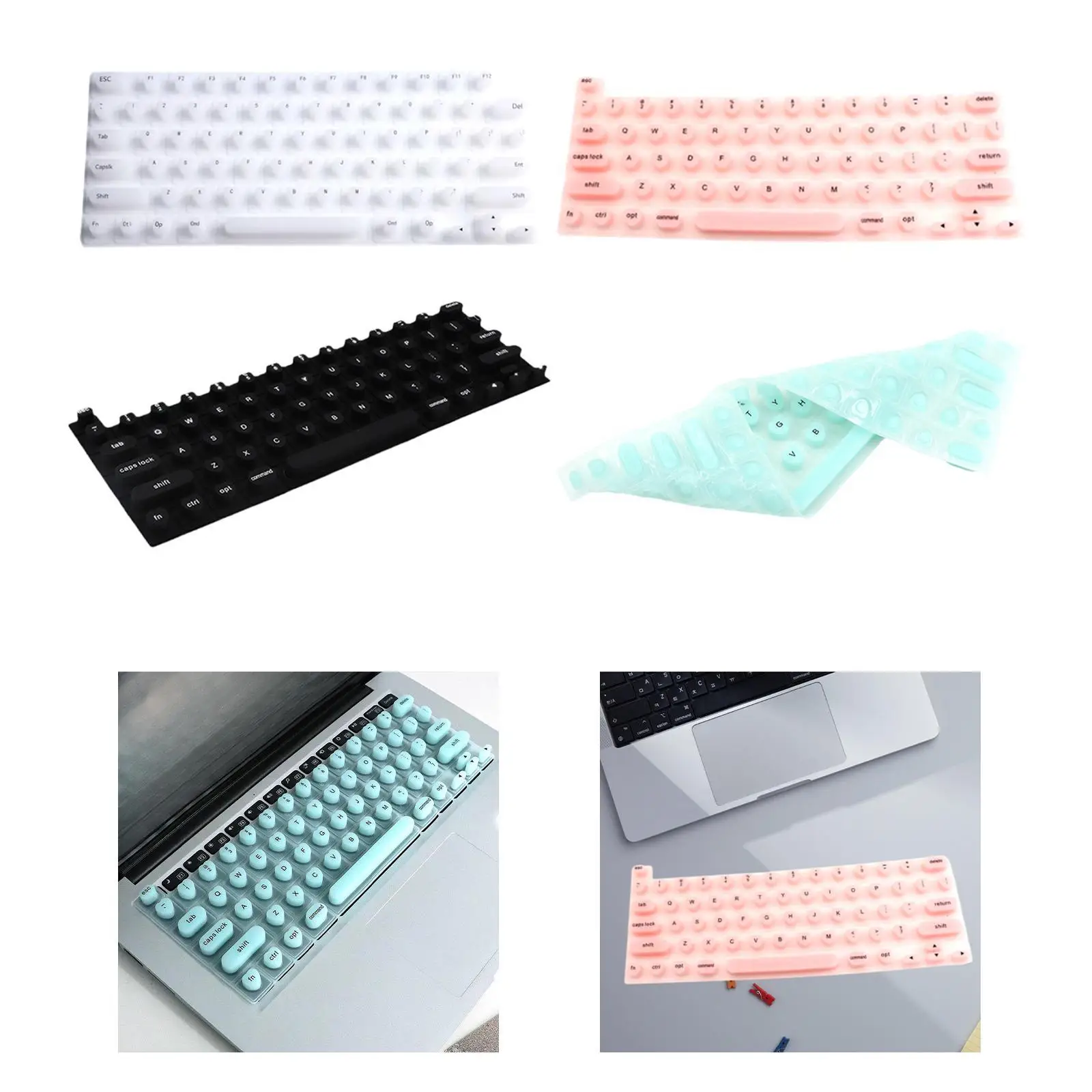 Film de protection en silicone pour clavier Nail Art, couverture anti-poussière universelle, pour ordinateur portable, en forme de cœur, prédire