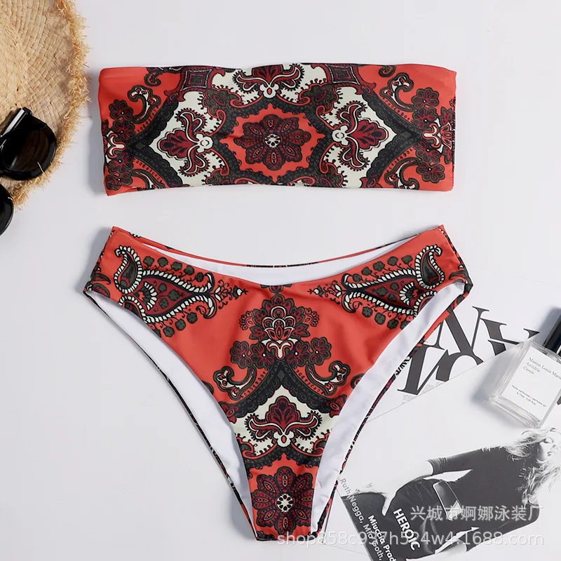 

Сексуальный женский облегающий купальник-бикини, двухсекционный купальник для отпуска