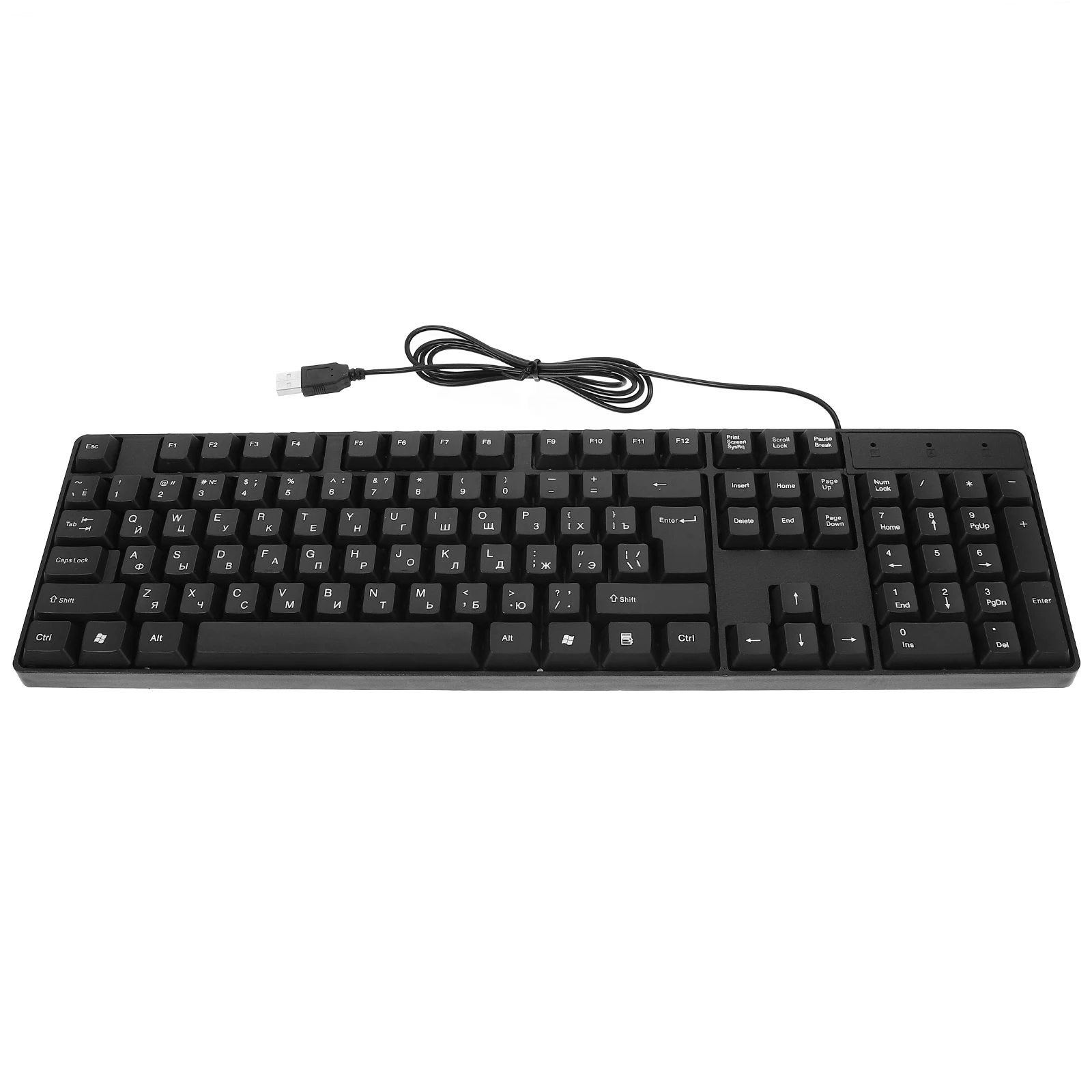 

Wired Computer Keyboard Full Size Numeric Keypad Abs Material Plug Play Stable Performance Gaming Office Desktop Electronic
