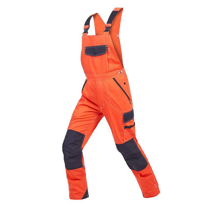 Bib Overalls Mens Women Work Clothing Plus Size Protective Overalls Strap Jumpsuit Multi Pockets Uniform Sleeveless Cargo Pants