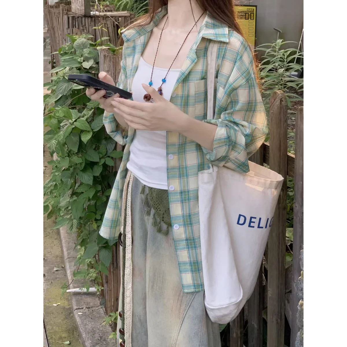 하이웨이스트 와이드 레그 진 여성용 가을 신상 루즈핏 슬림핏 바닥까지 오는 데님 팬츠