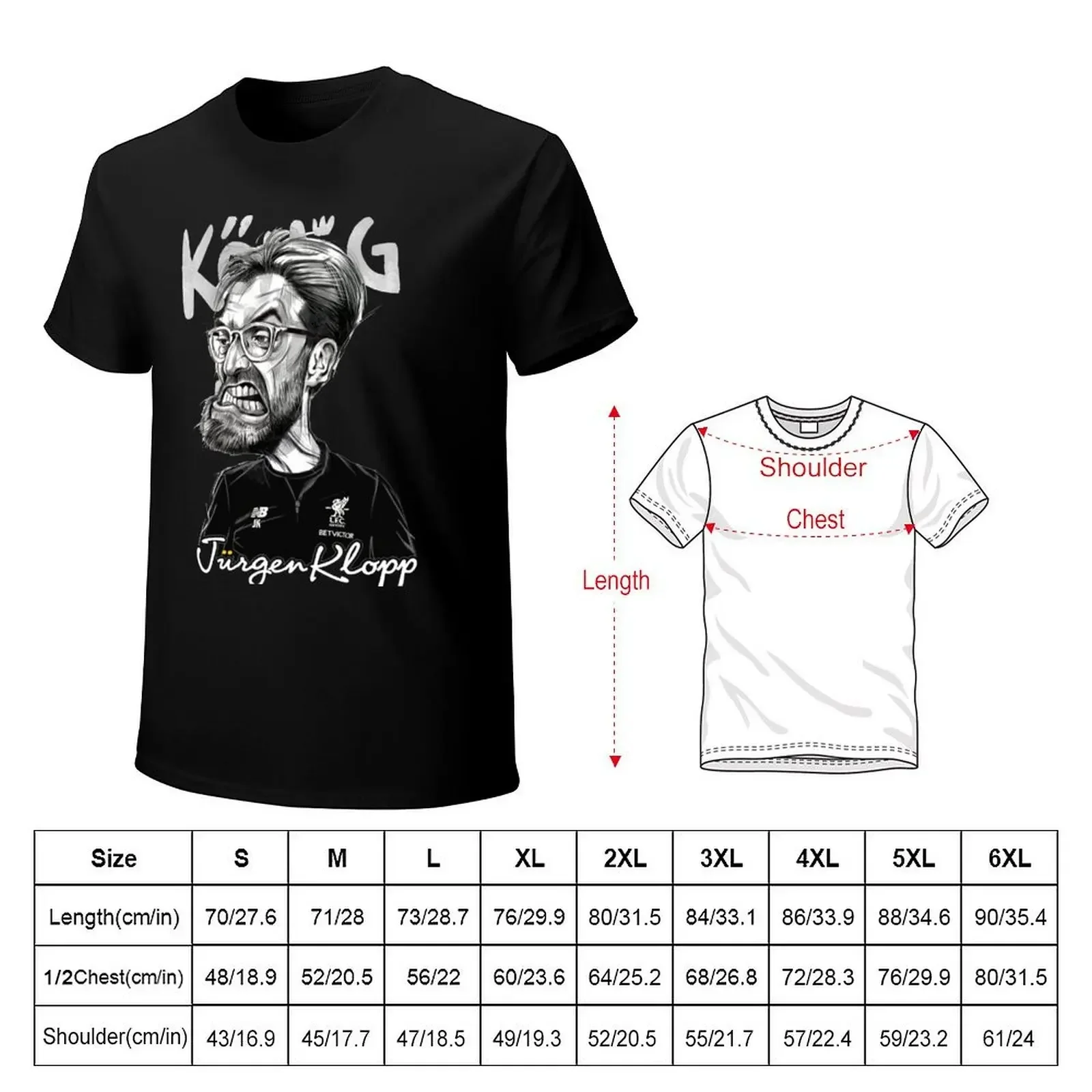 Funny Jürgen Klopp T-shirt for a boy customs design your own sports fans shirts graphic tees oversized t shirts for men