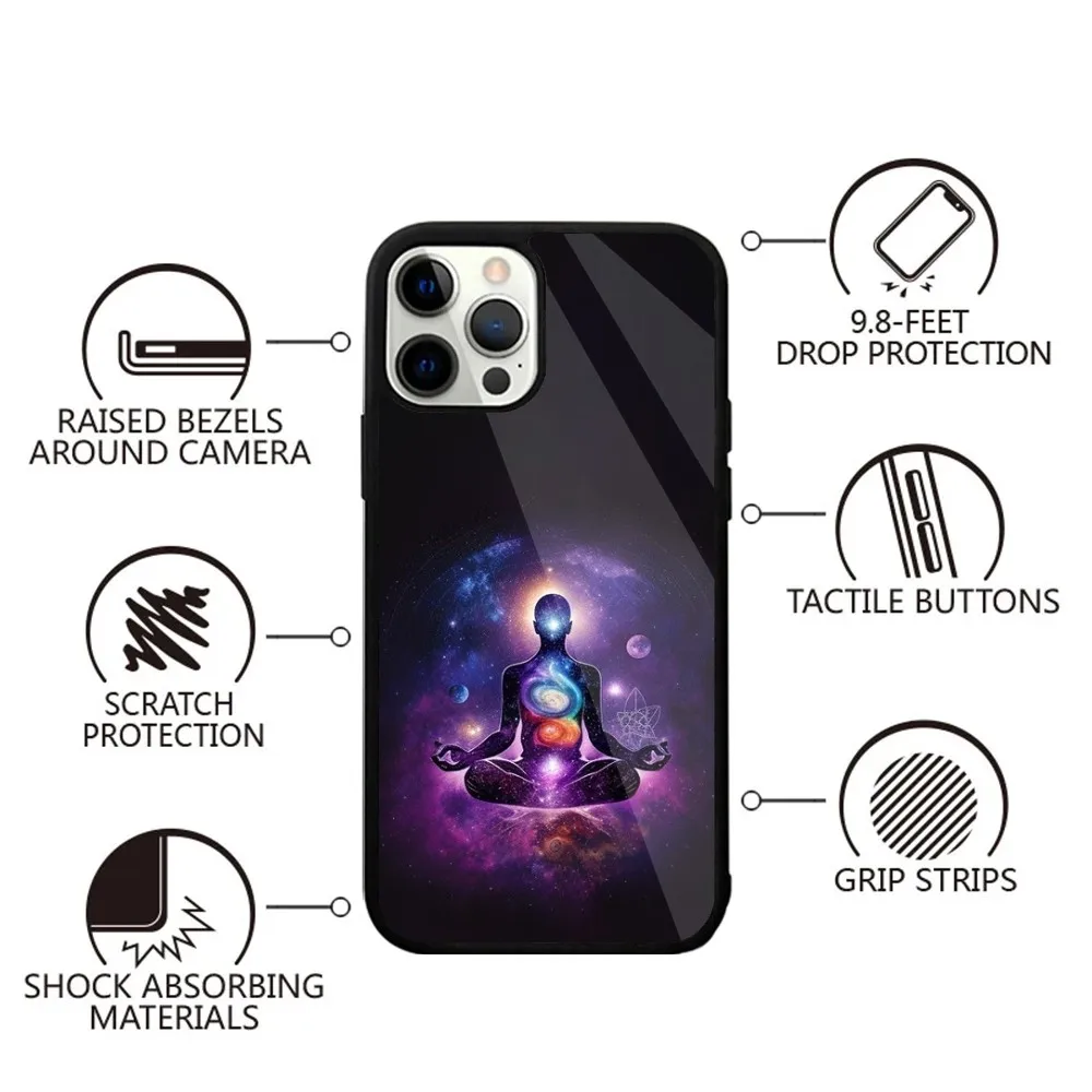 The Mandala Chakra Insist Yoga Phone Case For iPhone 15,14,13,12,11,Plus,Pro,Max Mini Magsafe Magnetic Wireless Charging - Image 6