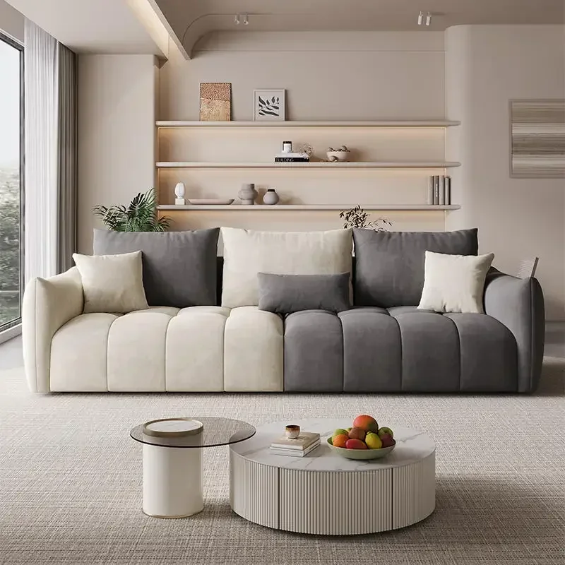 Modern Living Room Sofas Lazy Fabric Luxury Comfortable Lounge Sofa Apartment Interior Meubles De Chambre Home Furniture