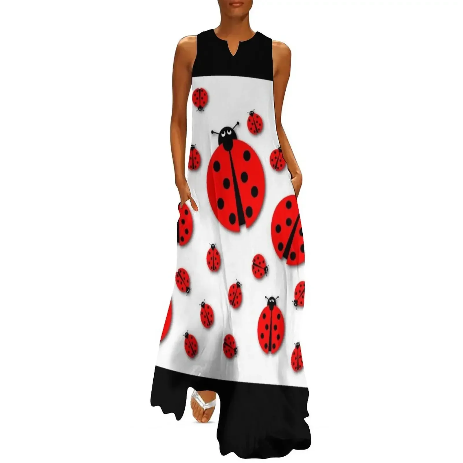 

Many Ladybugs Shadows Long Dress Long dress Woman dresses women's luxury party dress evening