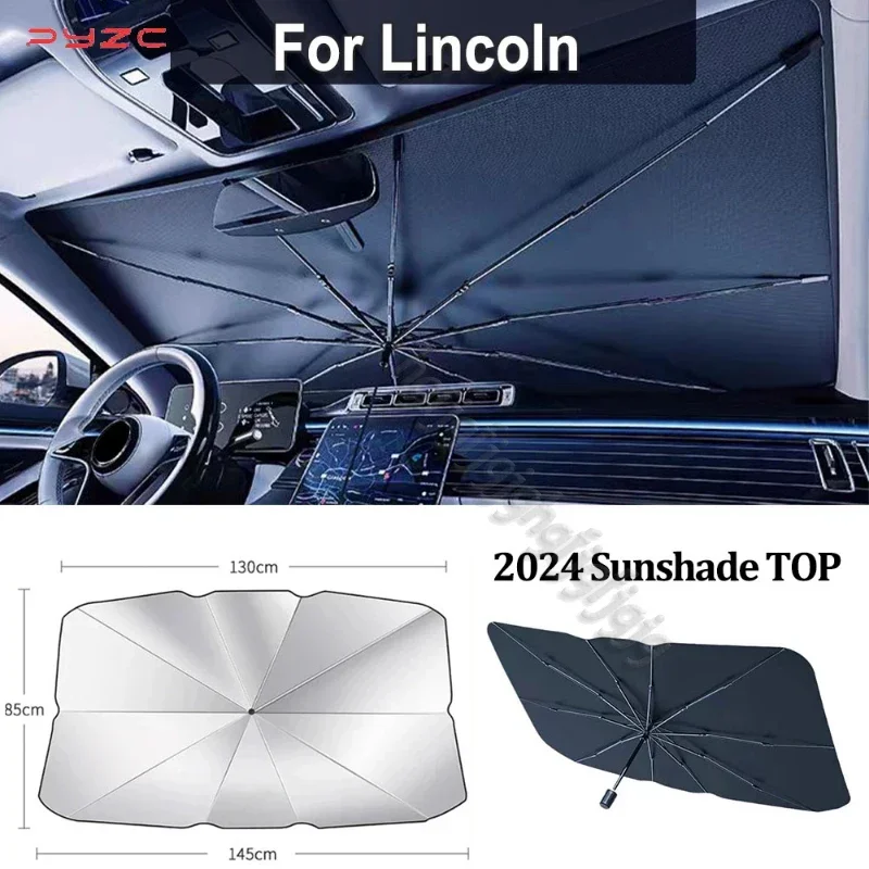 Car Sunshade Windshield Umbrella For Lincoln Navigator Z Nautilus Aviator Corsair Car Front SunShade Parasol Foldable