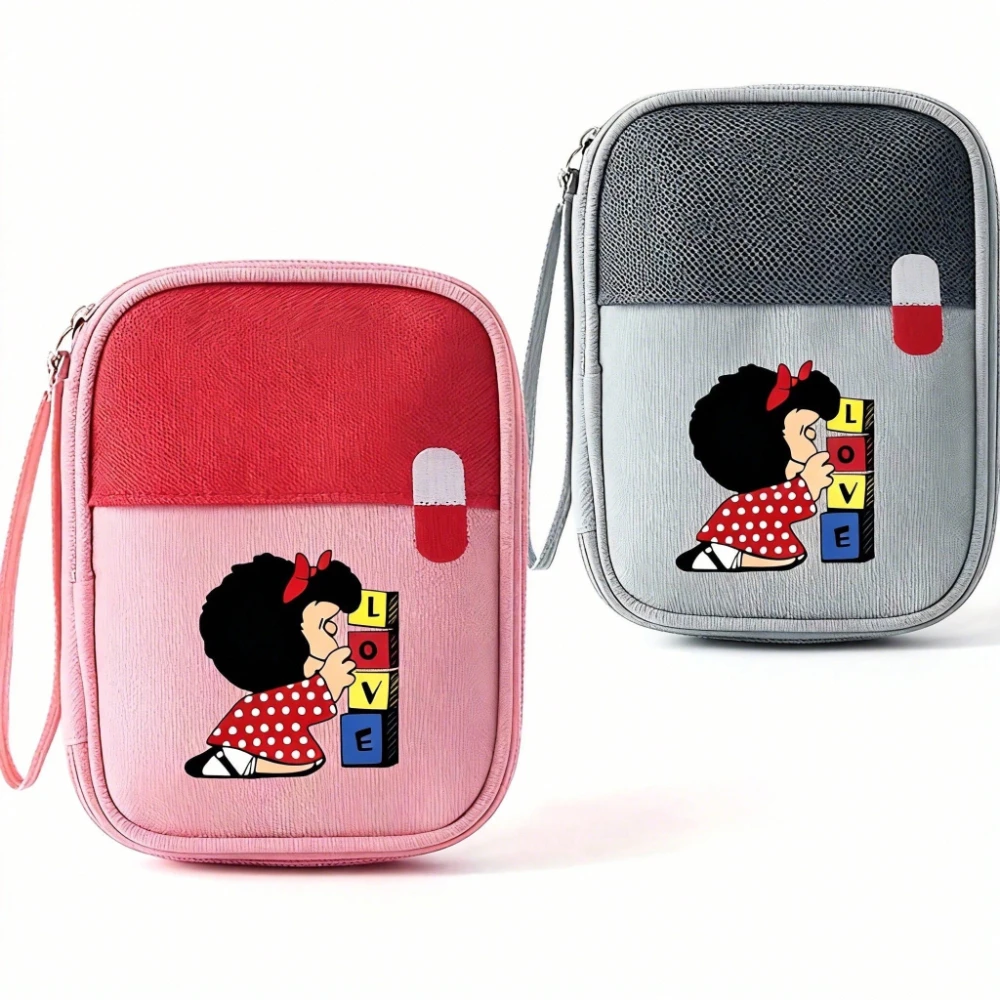 Mini Bolsa de Medicamentos Portátil, Kit de Primeiros Socorros para Viagem, Bolsa de Armazenamento de Medicamentos, Kit de Sobrevivência, Caixa de Medicamentos para Emergências ao Ar Livre e Camping