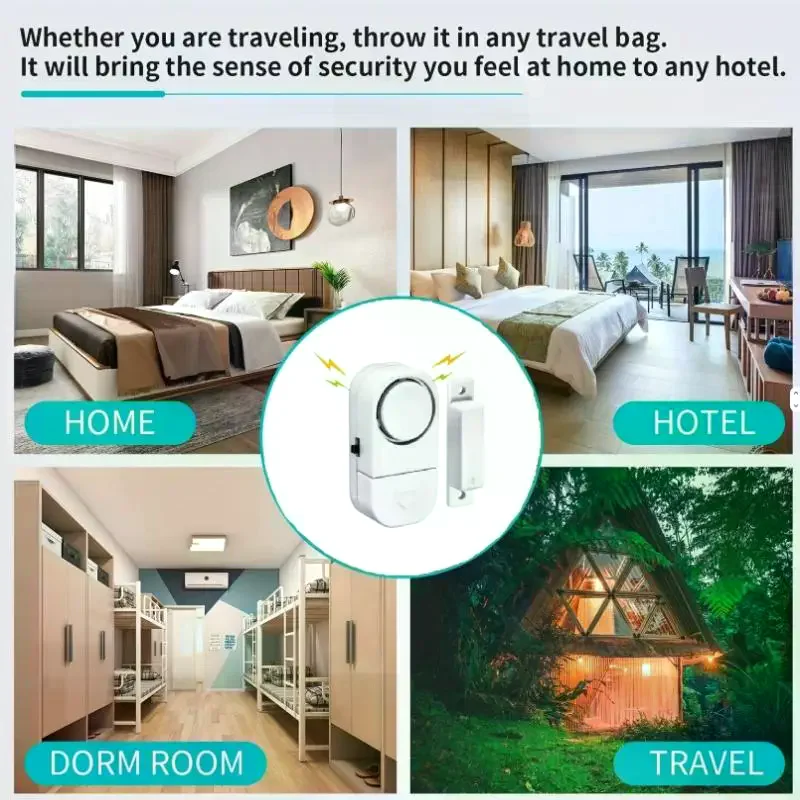 Door And Window Alarm Security Wireless Home Window Door Anti-theft Security Alarm System Magnetic Sensor