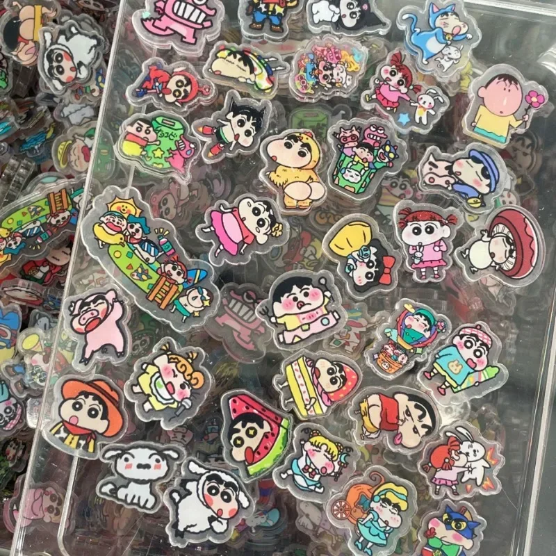 2/4cm Anime Crayon Shin-chan Series Acrylic Patch Acrylic Handmade DIY PP Clip Pendant Patch Phone Shell Keychain Material