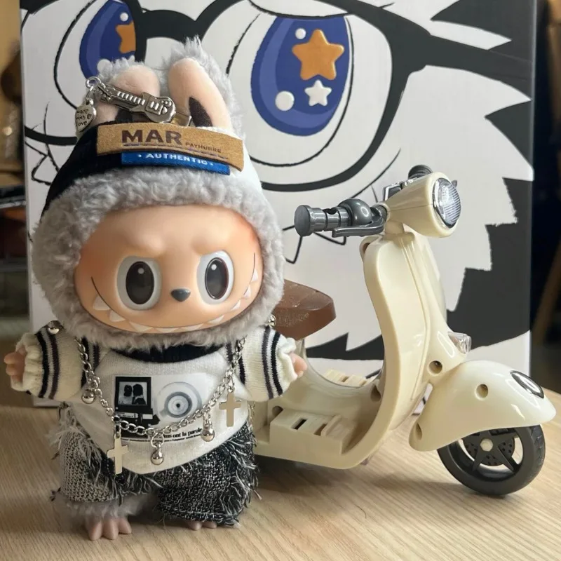 17 سنتيمتر لطيف دمى قطيفة صغيرة وتتسابق Labubu الكورية Kpop المعبود دمية الملابس والاكسسوارات مجموعة كاملة نمط وسيم الدعاوى DIY بها بنفسك لعبة الهدايا