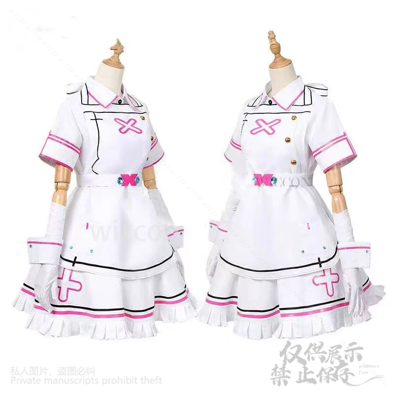 Anime Sukoya Kana Cosplay Virtual YouTuber Costume Nurse Uniform Dress Lolita Sexy Cute For Girls Halloween Party Customized