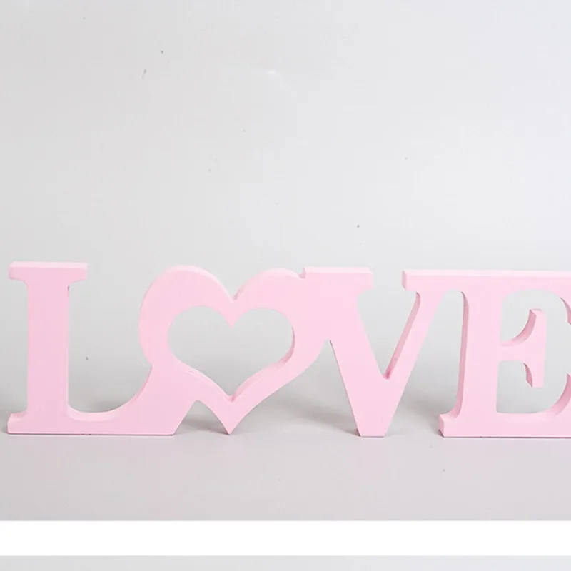 Enhance Love Atmosphere - Exquisite  Wooden Letters Decoration with European Style for Valentine\'s Day, Home and Weddings