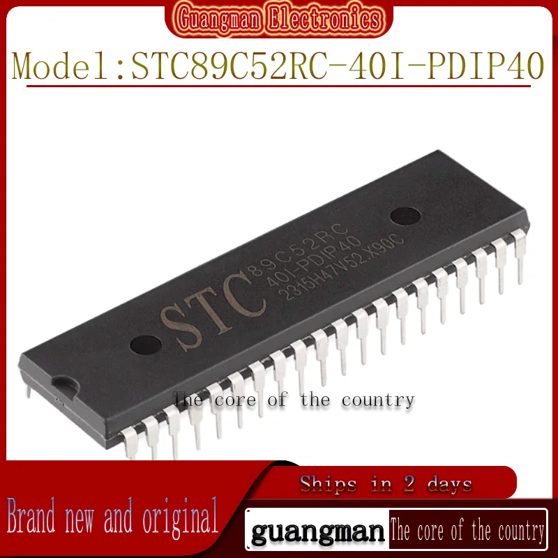 

10PCS Imported in original packaging STC89C52RC-40I-PDIP40 Microcontroller chips