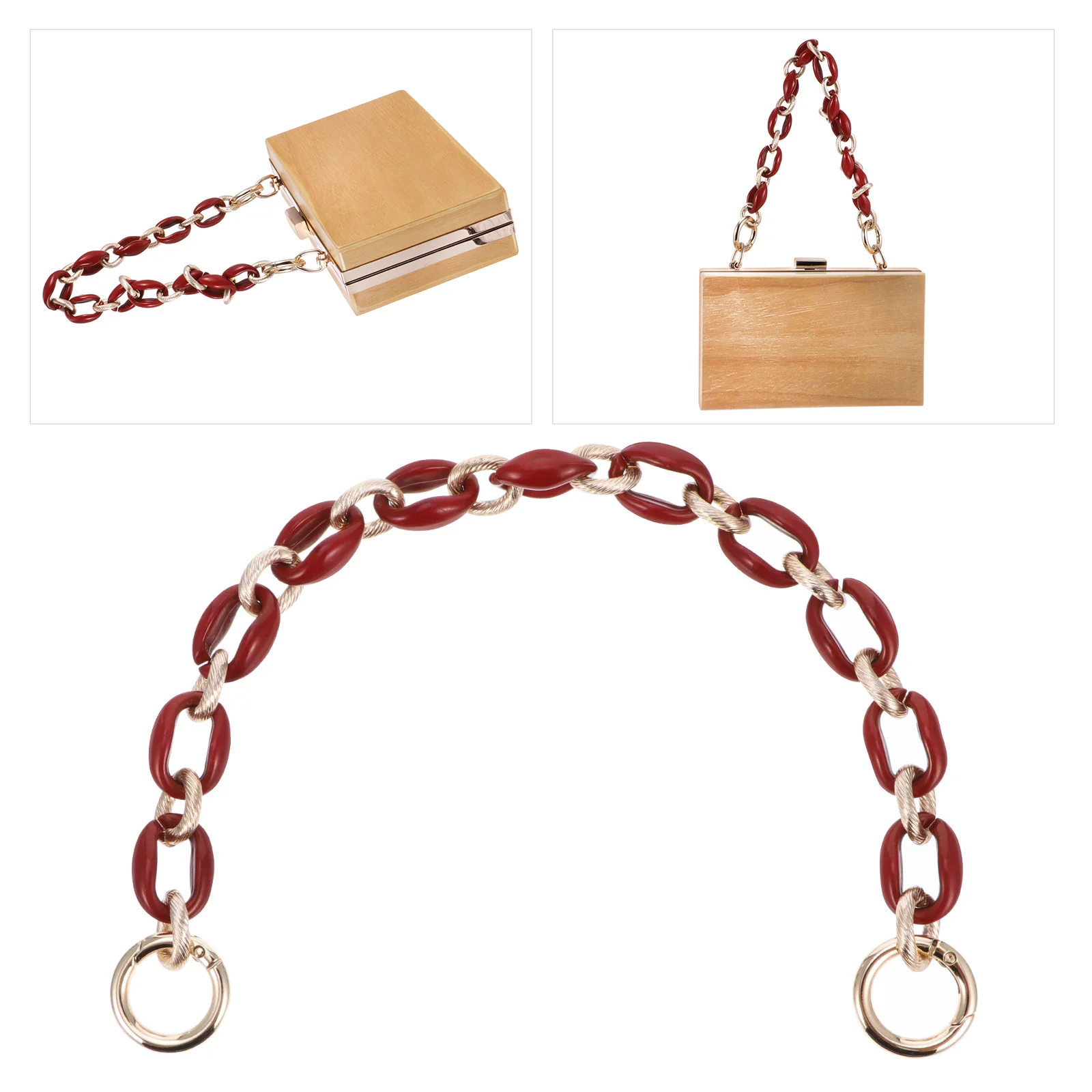 

Shoulder Strap Acrylic Miss The Tote Bag for Women Handmade Alloy Handbag Chain DIY