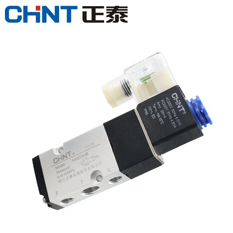 

CHINT CHNT N4V110 ходовой электромагнитный клапан N4V110-06 N4V210-06 N4V210-08 N4V310-08 пневматический электромагнитный регулирующий клапан пневматический цилиндр