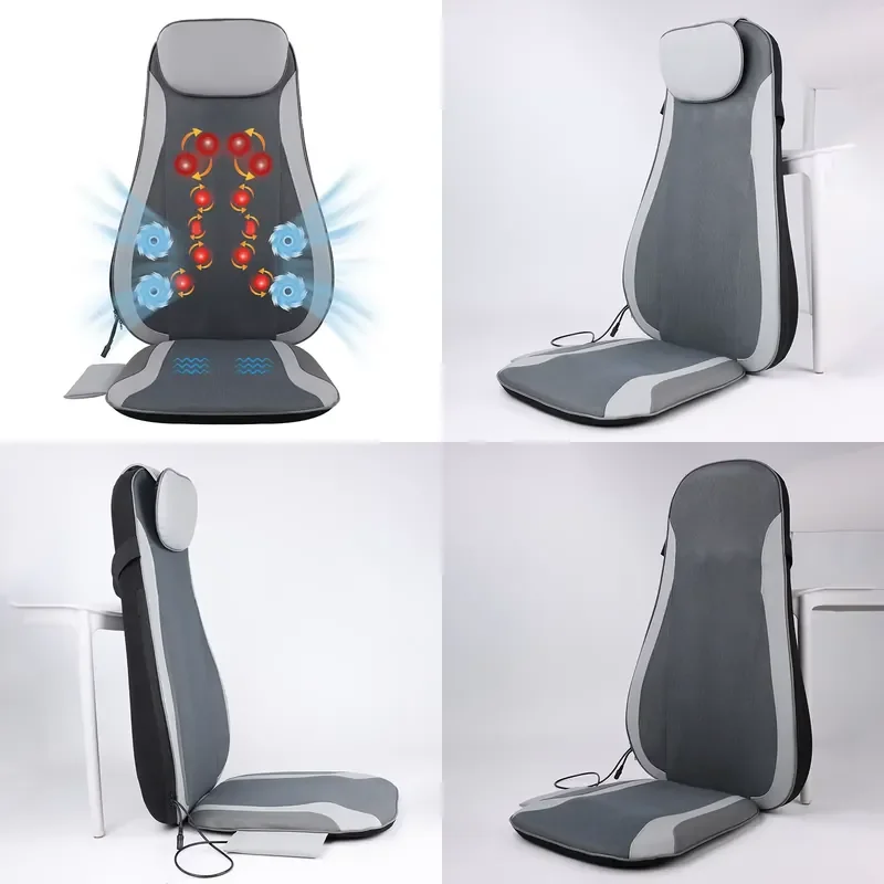 for Car Soft Material Electric Acupressure Rolling Stretching Full Back Heating Massage Seat Cushion Autohome 2025 New