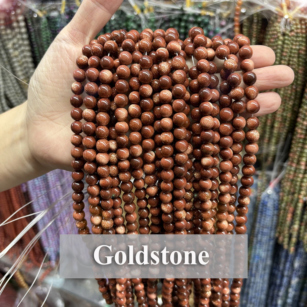 

Goldstone Beads 4 6 8 10mm Round Smooth Gold Sandstone Beads For Bracelet Making DIY Jewelry Making Supplies Jewelry Accessories