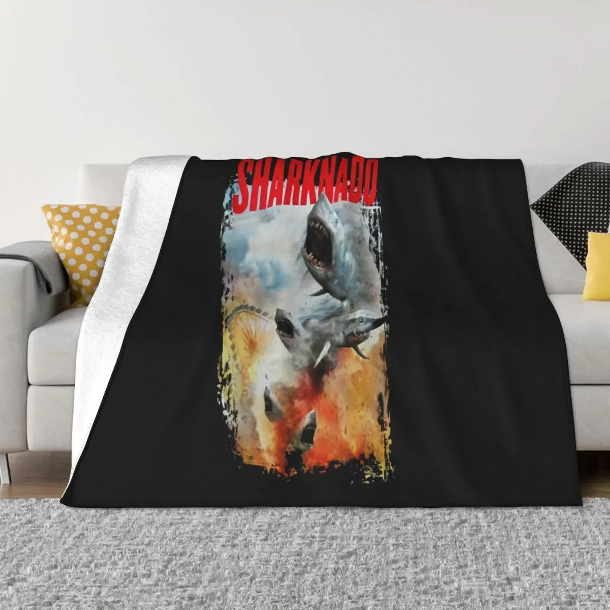 Movie Sharknido 2013 South African Gender Officially Licensed Sm Rock Humor Anime Throw Blanket