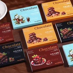 50Sheets Boxed Stickers Fragrant Chocolate Series DIY Handbook European Style Bottoming Collage 106*96mm