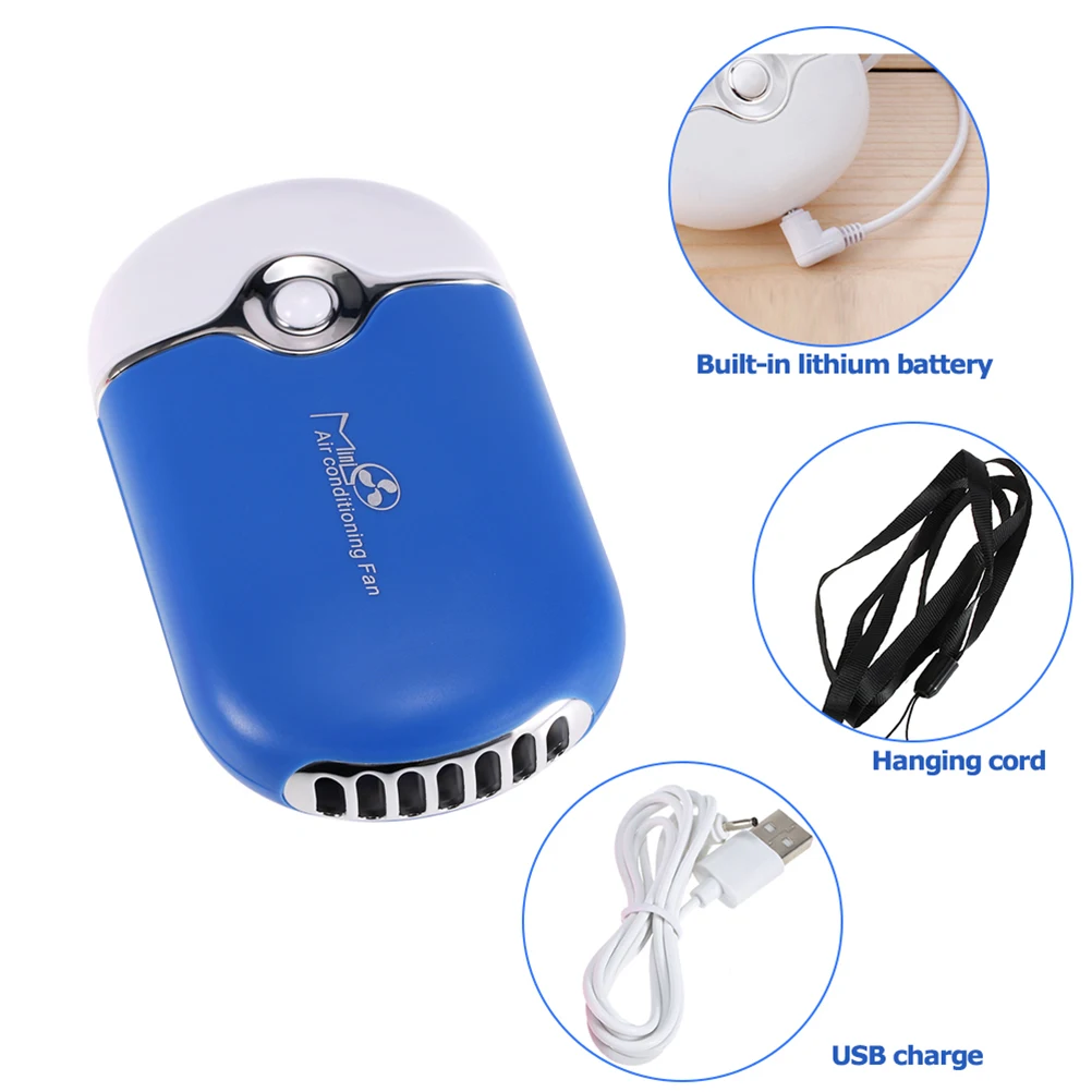 

Rechargeable Fan Leafless Blow Dryer Quick Palm Blue Mini for Eyelash Extension USB
