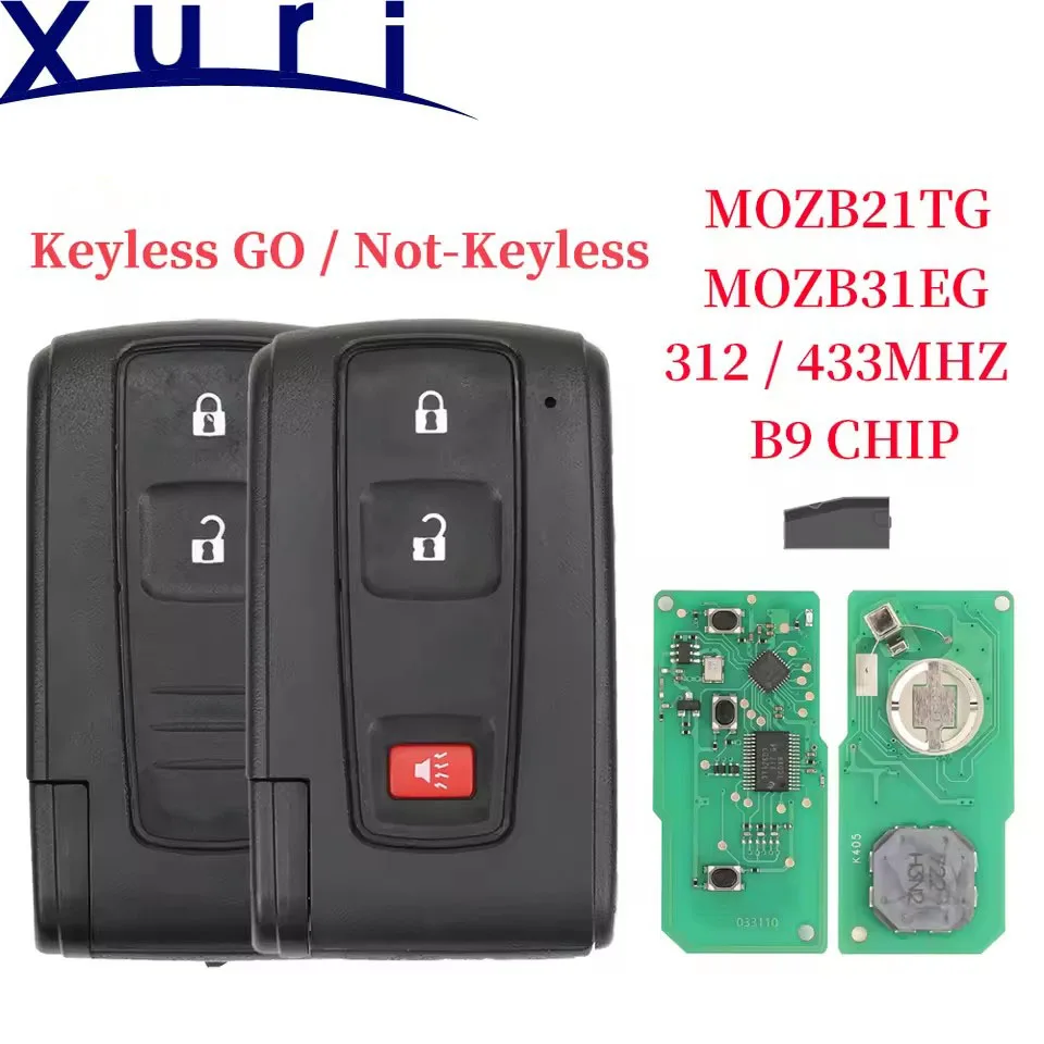 

Xuri B9 Chip 312/433MHz Keyless Car Remote Key MOZB21TG MOZB31EG B31EG-485 For Toyota Prius 2004 2005 2006 2007 2008 2009