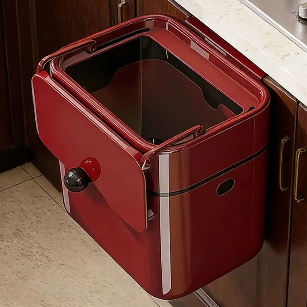 

Pack Hanging Compost Bin With Lid, Under Cabinet Countertop Waste Bin, Plastic Food Scrap Container For Kitchen, Bathroom, RV O