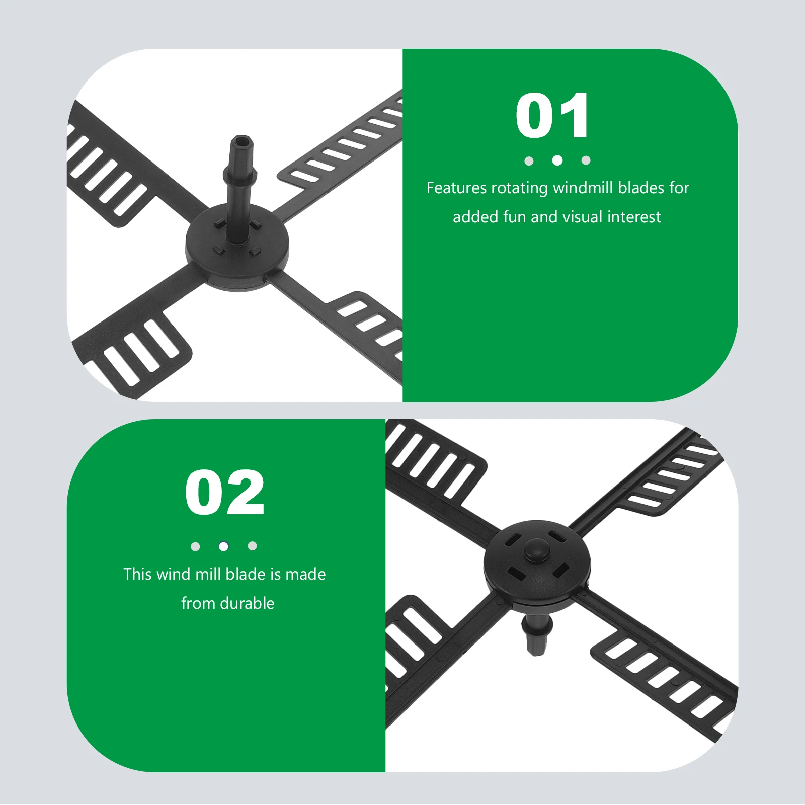 

1 set Solar Windmill Lighthouse Accessories Garden Dutch Parts Outdoor Decor Plastic Blades Yard Ornament Windmill Leaf Part