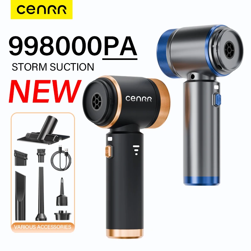 CENRR Nouvel aspirateur de voiture mini 998000PA sans fil portable puissant pour la maison, souffleur portatif, nettoyeur de voiture