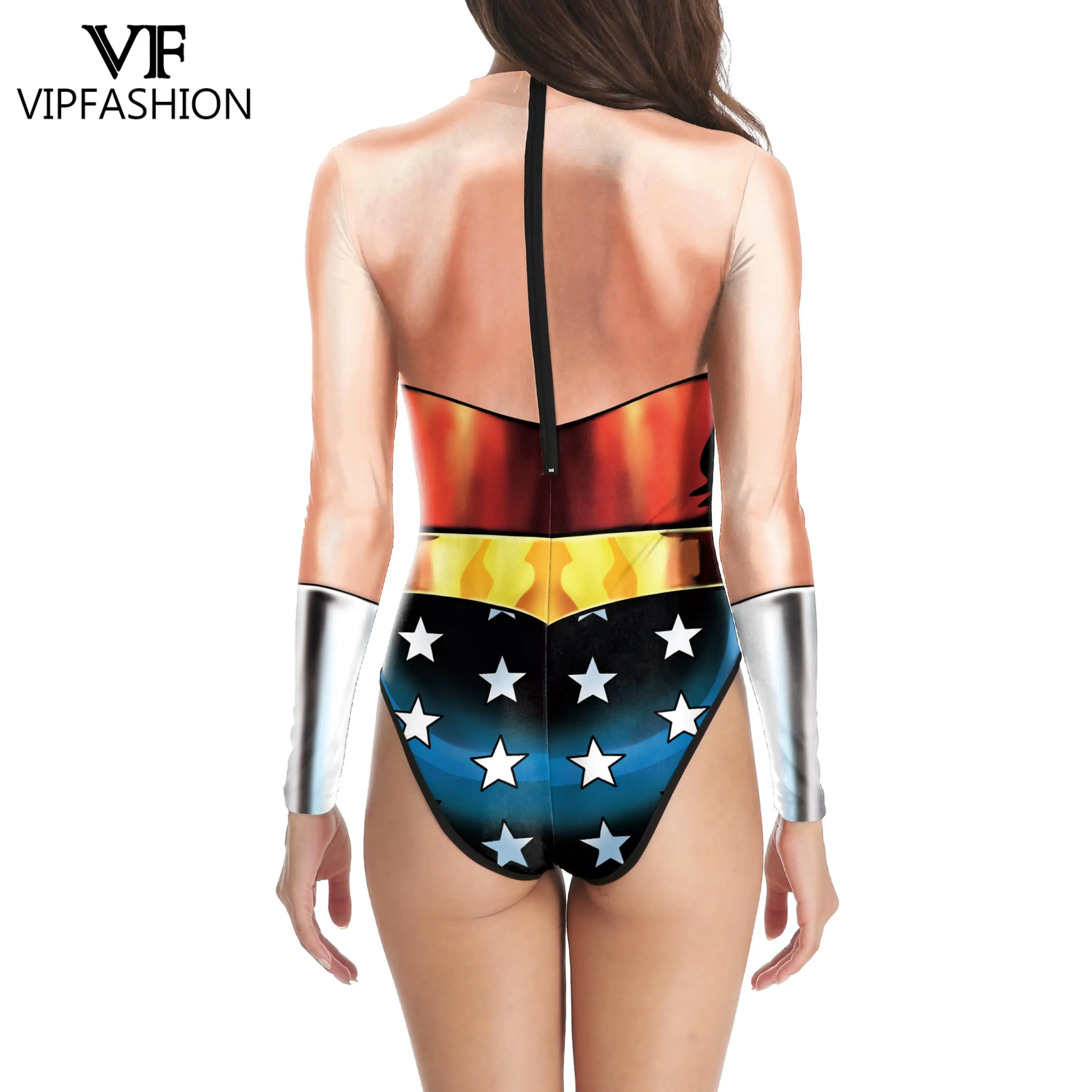 VIP FASHION Women Sexy body Lady Summer Swimwear Party Show Costume Cosplay Movie Printed Costume da bagno Holiday Clothes Outfit