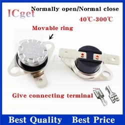 2PCS Bimetal Thermostat KSD301 10A 250V Normally Closed Temperature Switch Thermostat 40-190 Degree 50 60 70 80 130 100 125 °C
