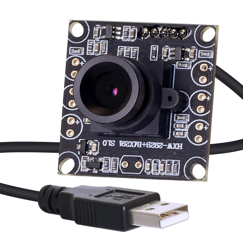 

IMX291 1080P Starlight Night Vision CMOS MJPG 30fps UVC USB Industrial Camera Module 8mm 45-degree 0.001Lux for Machine Vision