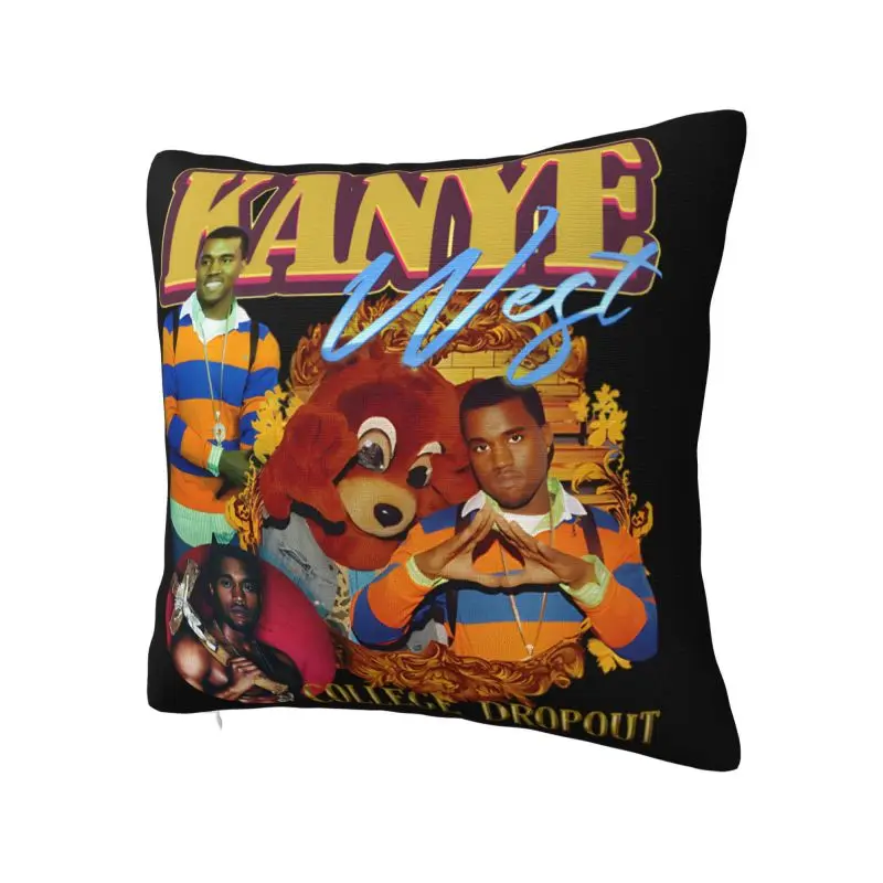 Popular Singer Kanye West Cushion Cover 66x66 cm Polyester Velvet Throw Pillow Case For Sofa Car Seat Bedding Pillowcase