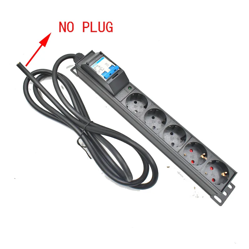 

PDU Power Distribution Unit Strip Aluminum Alloy PDU Power Strip 2-10 Way16A/32A Electric EU SOCKET 2M extended wire (No plug)