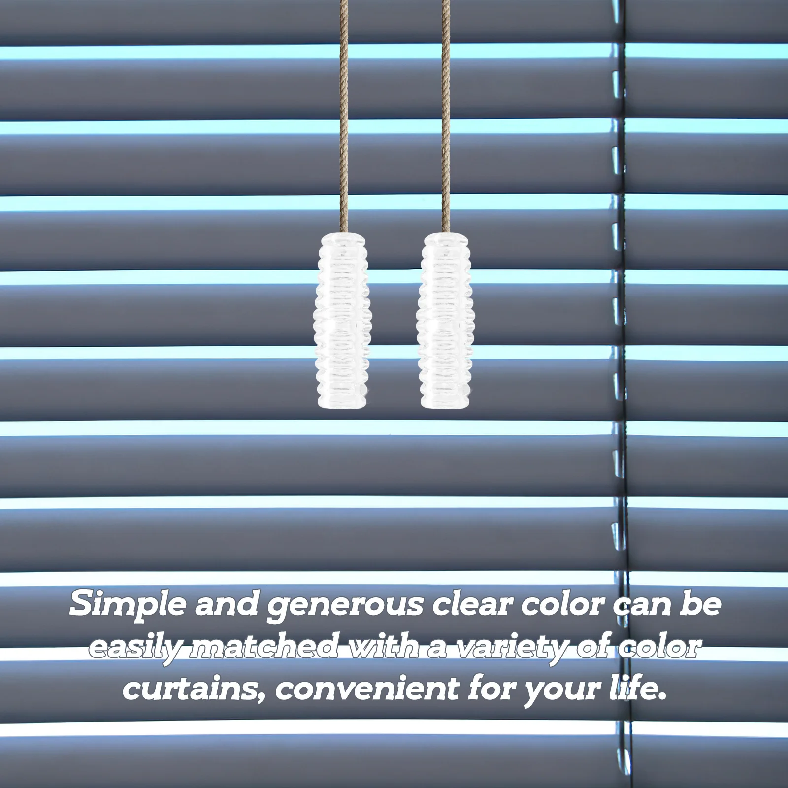 6 قطعة غطاء نهاية قضيب الستارة مقبض واضح لستائر النافذة Benzophenone تصميم شفاف سهل لتقوم بها بنفسك بدون حفر #1