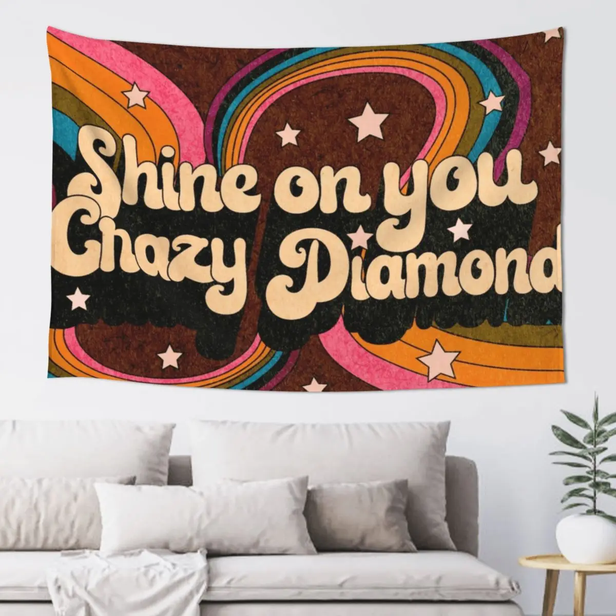 

SHINE ON YOU CRAZY DIAMOND Tapestry Bedroom Decoration For Bedroom Room Decorating Aesthetic Decor For Room Tapestry