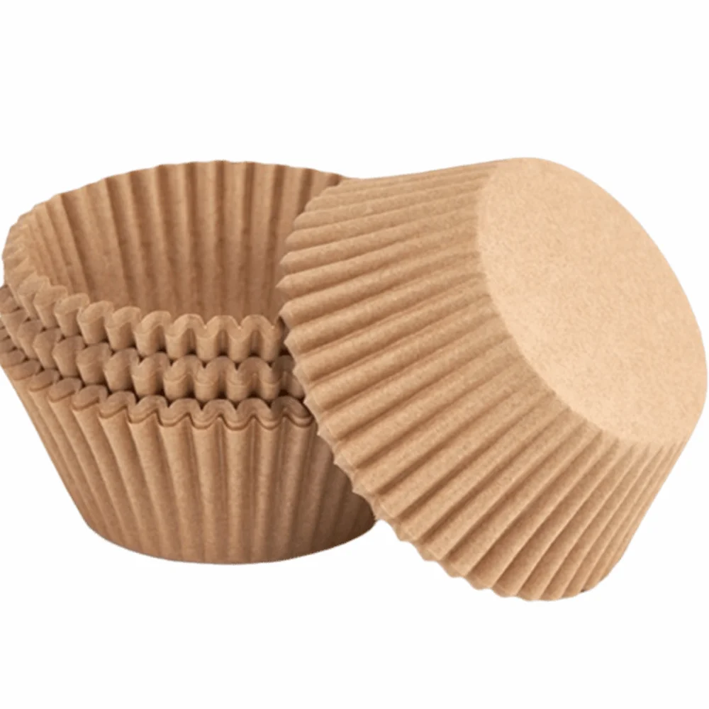 100 PCS Colorful Non-stick Cupcake Liners Greaseproof No Smell Muffin Liners Parchment Paper Food-grade Baking Cups Birthday