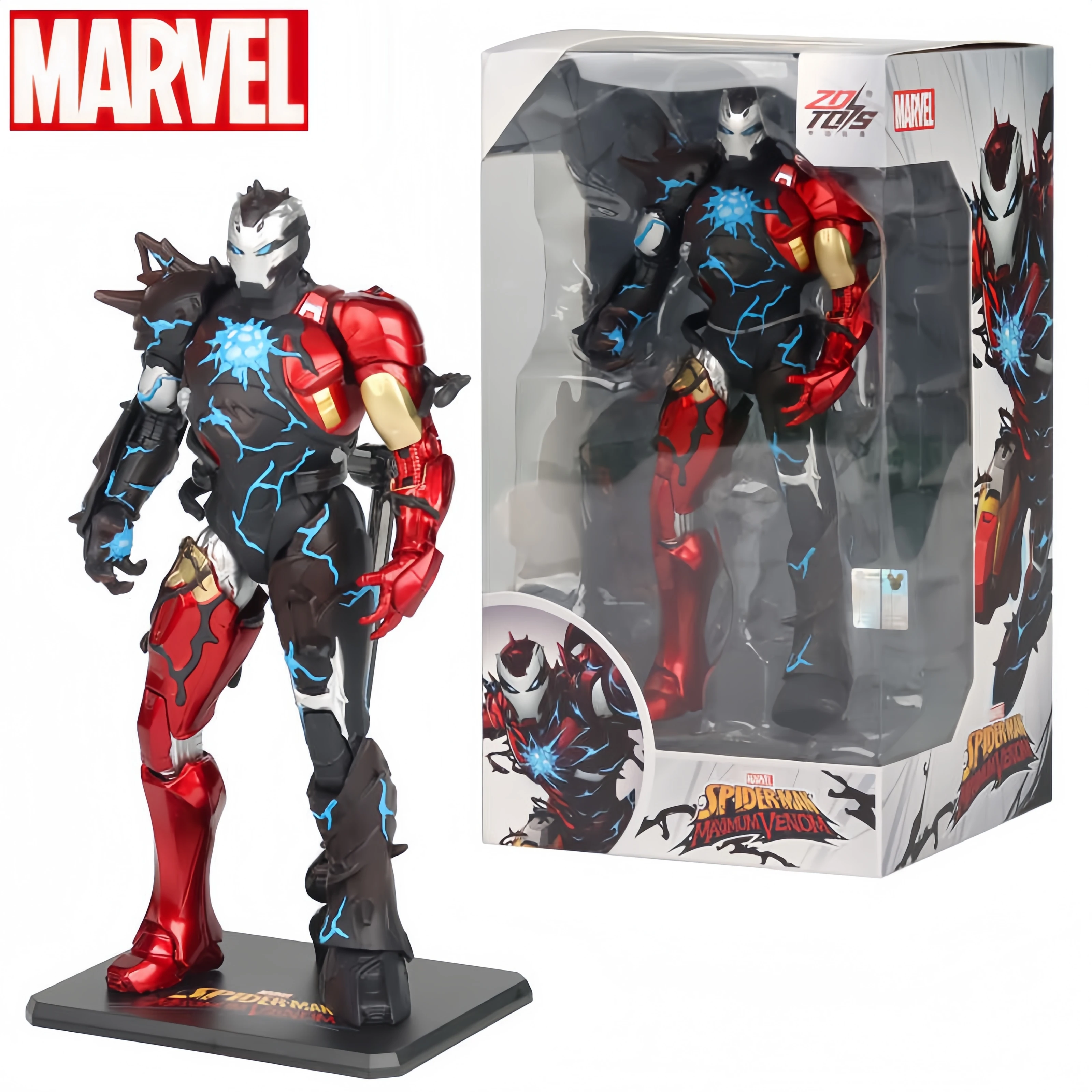 

Zd Original Venom Parasitic Iron Man Thanos Symbiote Captain America Black Panther 1/10 Marvel Legends Action Figure Anime Toys