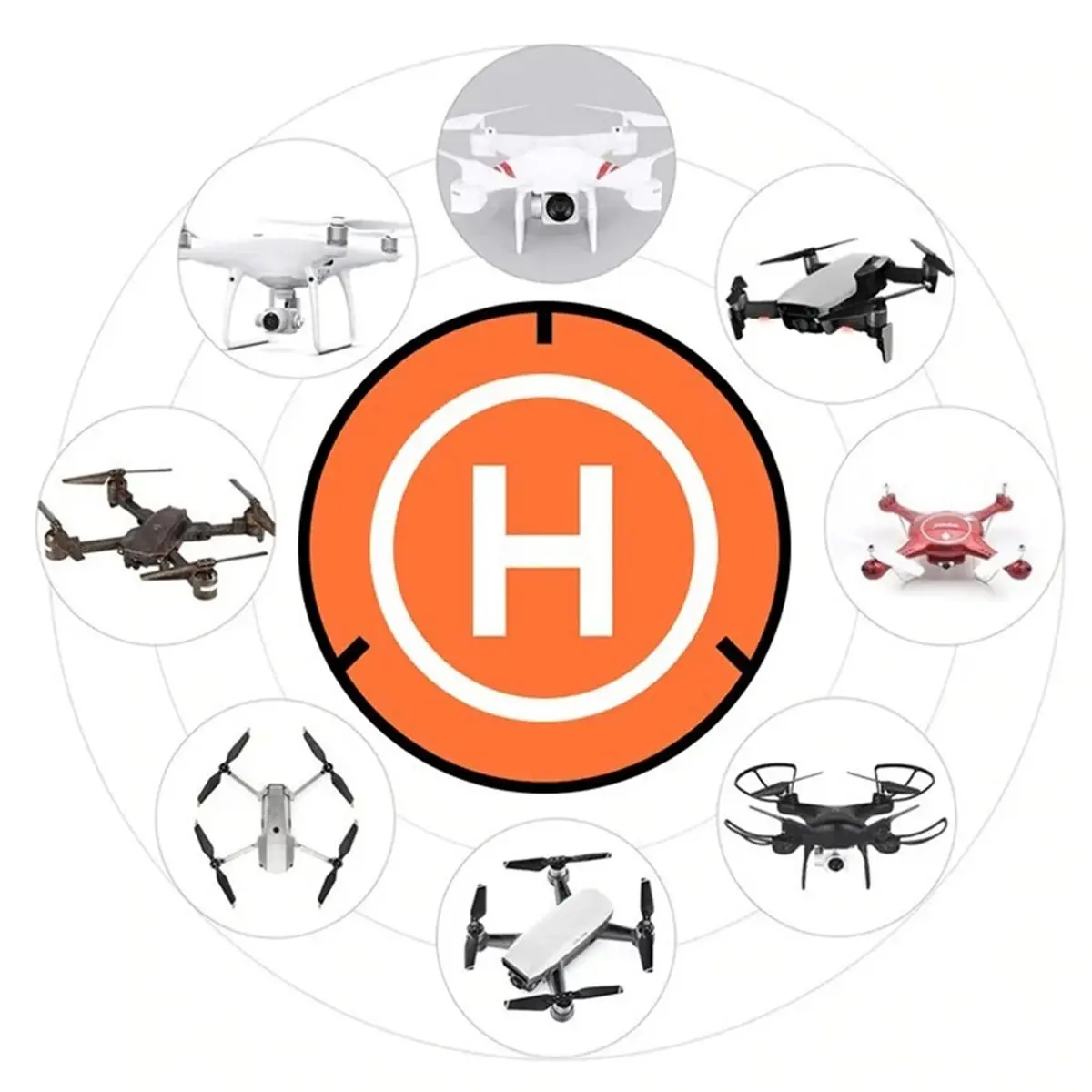 A1703Z Drone Quadcopters Accessories Universal 55cm Foldable Landing Pad RC Dron Mat Quadcopter Parking Apron Apron Pad Reliable